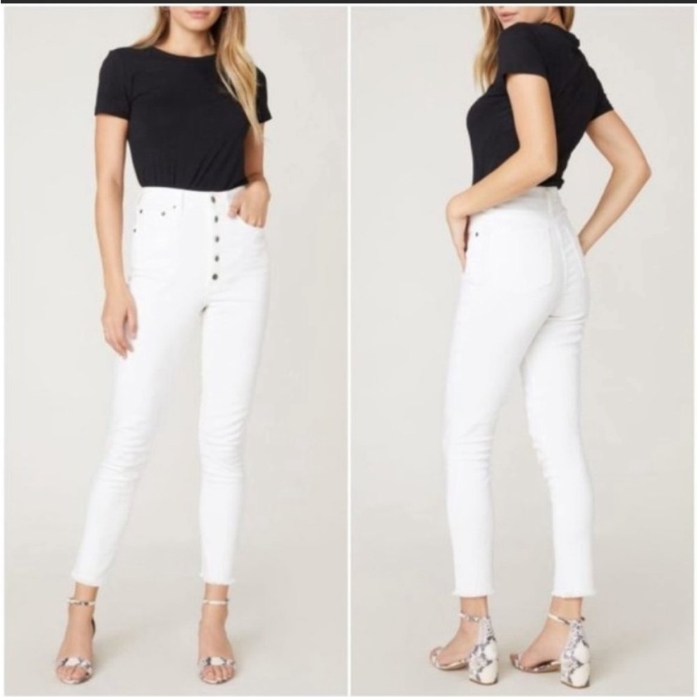 Jack by BB Dakota White Denim High Rise Button Fly Jeans Size 29